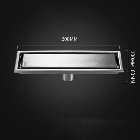 Siphon De Sol Rectangulaire Inox 304 Doré 40 Cm - Grande Capacité, Anti-odeurs Pour Douche