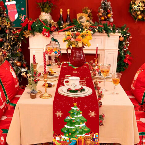 Déco De Table De Noël Acrylique - Père Noël Et Renne - 12