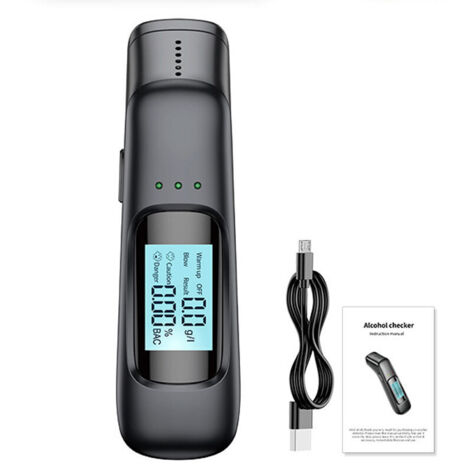 Testeur d'alcoolémie, moniteur de conduite en état d'ivresse professionnel de haute précision, moniteur d'alcoolémie portable, écran numérique LCD (1/4)