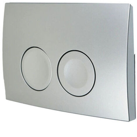 Plaque de chasse d'eau encastrée de remplacement Geberit Delta 21, 2 points de chasse, argent (non originale) (1/4)