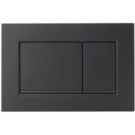Plaque de déclenchement avec déclencheur de rinçage, plaque de déclenchement WC compatible avec Geberit Sigma 30, plastique ABS pour plus de durabilité et de durabilité, installation facile (noir)