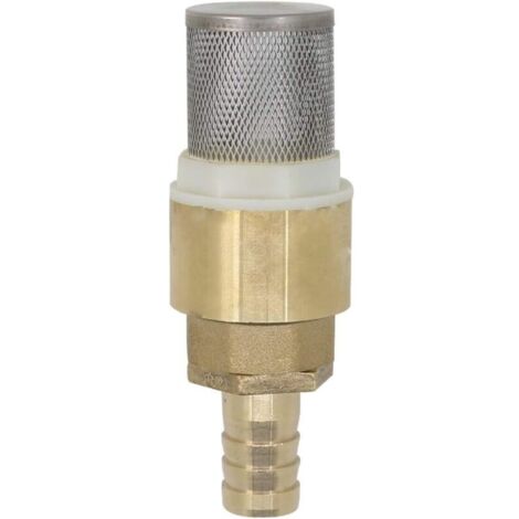 Clapet Anti-Retour 1/2 Pouce En Laiton Avec Crépine - Pompe Fontaine Jardin - Kit Complet Raccord Collier