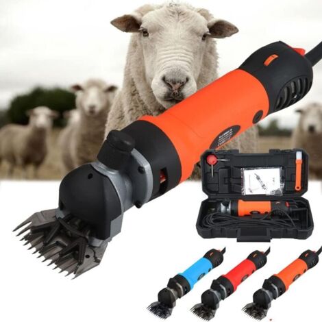 Cisailles à moutons électriques 1200 W, tondeuse à moutons portable avec 6 vitesses, cisailles à chèvres électriques pour moutons, chèvres, lamas, chevaux, alpagas, manteau épais et toilettage de poil (1/4)