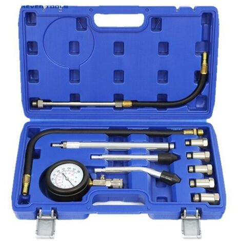 Kit d'adaptateurs pour testeur de compression moteur 11 pièces, manomètre de pression pour moteur automobile, pour voitures, camionnettes, motos et camions