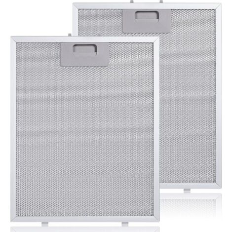 Lot de 2 filtres pour hotte aspirante de cuisine 320 x 260 mm, filtre en aluminium, filtre à graisse pour hotte aspirante (1/4)