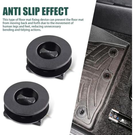 Set De 4 Tapis De Voiture Sur Mesure Pour Citroën C1 (2005-2014) - Moquette Noire Bordure Rouge - Avec Clips De Fixation