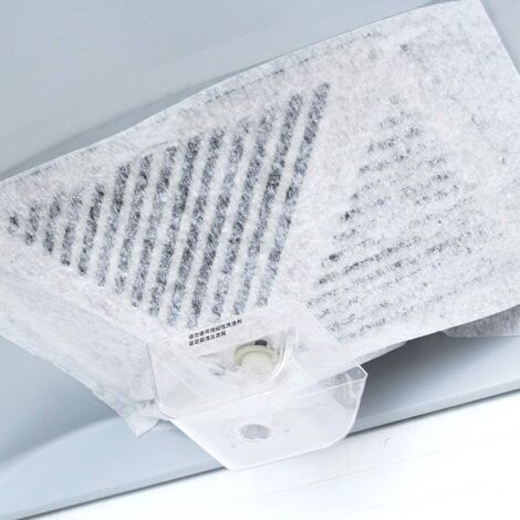 Lot de 10 autocollants jetables absorbant l'huile pour hotte de cuisine, filtre à membrane résistant aux hautes températures, membrane universelle en maille (1/4)