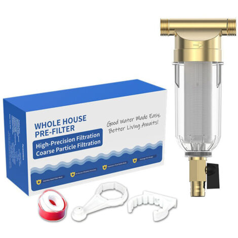 Purificateur d'eau domestique pré-filtre interface 1 pouce canalisation de lavage à contre-courant central pour toute la maison (1/4)