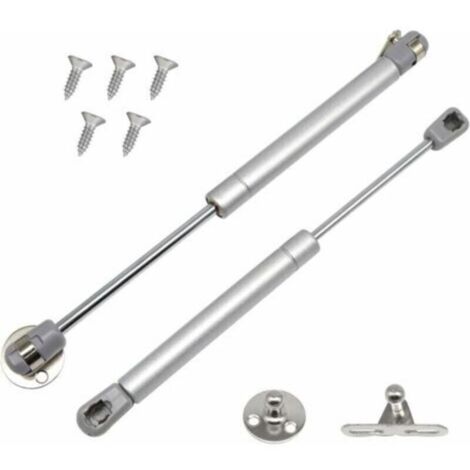 Tigrezy Lot de 2 Verin a Gaz, 60N/6 kg Verin Meuble Ressort Amortisseurs à Gaz, Charnières à Fermeture Douce, Verin Hydraulique Verin Placard pour Armoires Cuisine(2, 60N), (1/4)