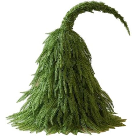 45cm Décoration de sapin de Noël en peluche tordue avec accessoires pour décoration de table de vacances de bureau (1/4)