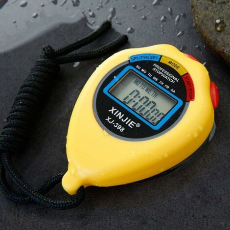 Chronomètre Sport étanche - Grand écran Avec Compte à Rebours - Pour Entraînement, Course, Natation