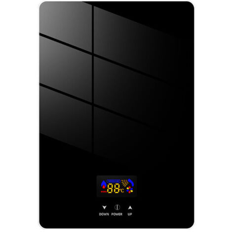 Chauffe-eau électrique instantané à la demande 5 500 W 220 V - Affichage numérique de la température à LED, étanche, convient pour la maison, la cuisine, la salle de bain et l'hôtel