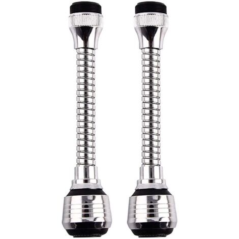 2 Pièces Rallonge Robinet,Filtre D'extension Pivotant,Extension de Douche de Robinet,360°Réglable Bec Diffuseur Filtre, Deux Modes Réglable,pour éviers de Cuisine, Salle de Bain (1/5)