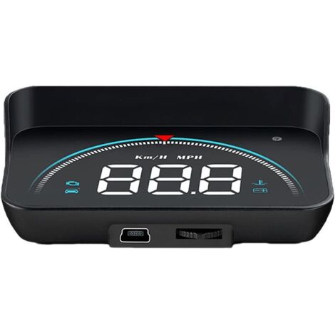 M8 HUD Affichage tête Haute Voiture ,Affichage De Voiture De Jauge ODB 3.5 Pouces Affichage Tête Haute OBD2 HUD Projecteur Affichage De Voiture Numérique Pour Voiture Multifonction Portable(noir) (1/5)