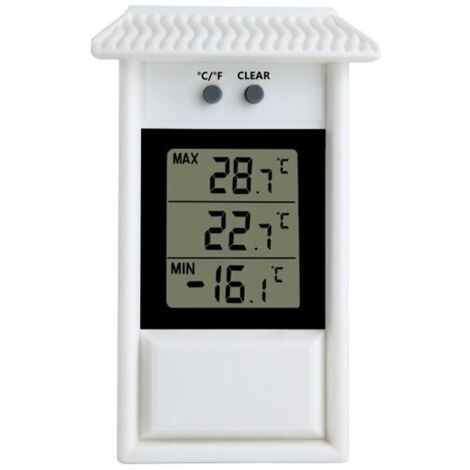 Thermomètre de jardin Thermomètre intérieur et extérieur Thermomètre de réfrigérateur, Thermomètre numérique pour serre,Thermomètre numérique avec min-max (1/5)