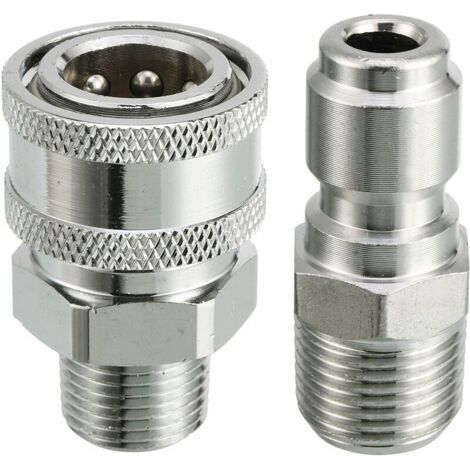 Kit adaptateur à connexion rapide pour nettoyeur haute pression, filetage mâle 9,5 mm, 5000 PSI 3/8'' Quick Connect Kit -Male (1/5)