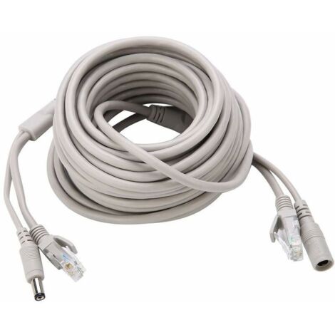 Cable de vidéosurveillance, cable d'alimentation vidéo AHD 15M pour le système de surveillance par caméra de sécurité CCTV, connecteur d'alimentation CC de 2,1 mm