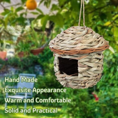 Nichoir à Oiseaux En Bois Naturel à Suspendre à L'extérieur 6 Trous Fait Main 92370301