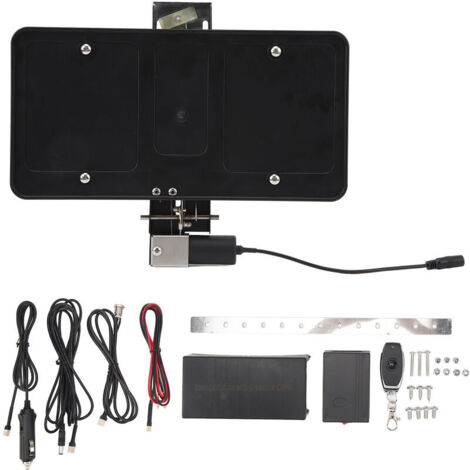 Support de plaque d'immatriculation rabattable, support de cadre de plaque d'immatriculation réglable pour télécommande pour véhicule Standard américain