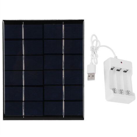 Panneau d'alimentation solaire 2W 6V avec chargeur de batterie AA pour projet scientifique bricolage produit solaire (1/5)