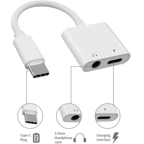 Adaptateur USB-C Vers Jack 3,5 Mm - Pour Casque, écouteurs - Aluminium - Haute Qualité Audio 24 Bits/192 KHz