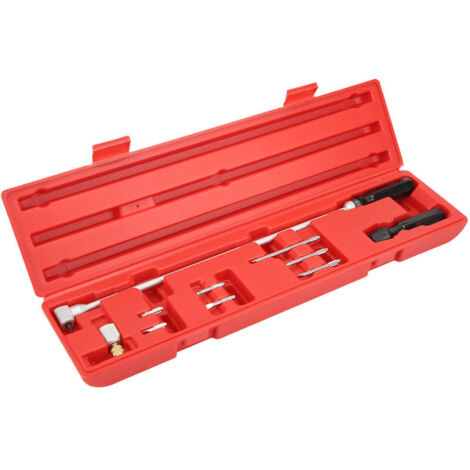 Outil de Réglage du Carburateur, Kit de Réglage de Carburateur 10pcs Tournevis avec Angle biseauté de 90 Degrés, Outil de Réglage du Carburateur du Moteur pour VTT, UTV, Motoneige (1/5)