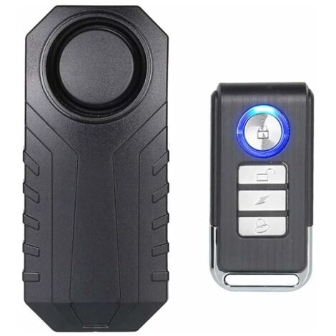 Alarme De Vélo, Alarme Antivol sans Fil pour Vélo Moto Voiture Véhicules Portes Et Fenêtres, 113db Super Fort Et étanche (Télécommande Incluse) (1/5)