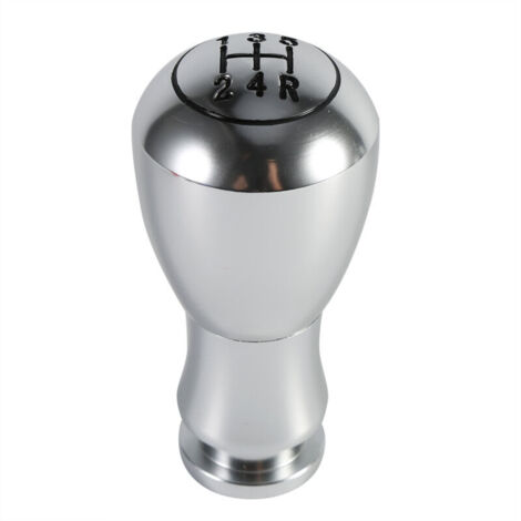 Eosnow Universel 5 vitesses voiture Auto manuel/automatique intérieur levier de vitesse manette de vitesse levier bouton argent (1/5)