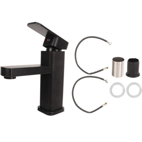 Robinet de Salle de Bain Triple Chrome Plaqué Acier Inoxydable Réglable Goutte Libre Chaude Froide Robinet Pour La Maison (1/5)