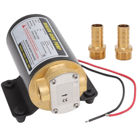 Pompe à huile à engrenages électriques, Protection thermique, pompe à moteur, pompe de transfert d'huile avec connecteur en laiton pour moteur Diesel RL GP2400 24V 7A (1/5)