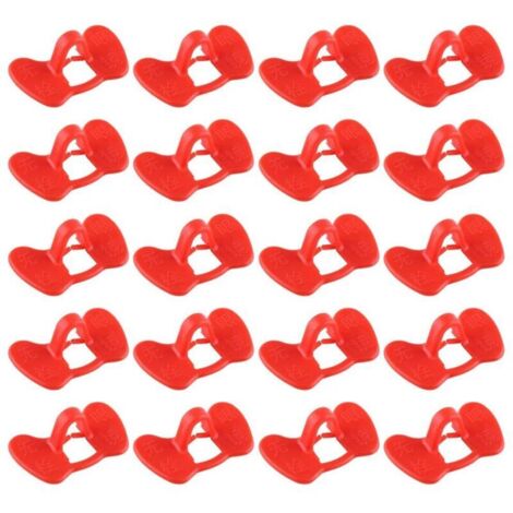 20 Pcs Lunettes de poulet, Pas de Lunettes de Poulet à Boulonner, Les Lunettes Anti-picage Des Poulets équipement Agricole Rouge (1/5)