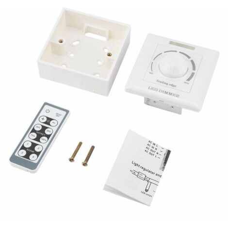 Gradateur Réglable de Lumière Led Contrôle de la luminosité Télécommande IR 200W (220V) Gradateur par Led 220V Con Telecomando, Led-Kabeldimmer, Smart Life Dimmer Switch Wall Led, (1/5)
