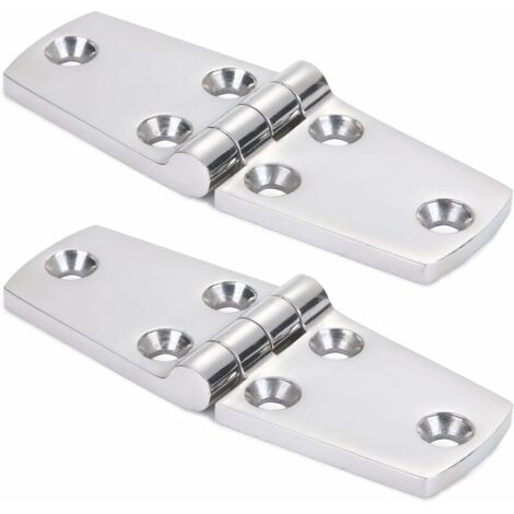 Charnière pour navire Acier inoxydable 316 102 × 38 mm Charniere Porte Placard Utilisé pour les bateaux,yachts,charnières de porte les charnières d'armoire les charnières de raccordement ,2 PCS