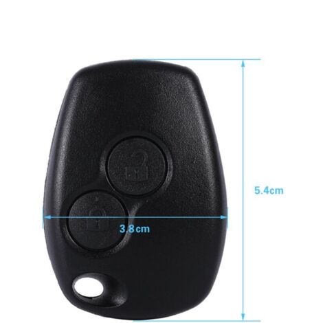 2 Pack Coque Clé Voiture 3 Boutons - Étui Remplacement Compatible Clio, Twingo, Kangoo, Laguna, Master, Trafic, Duster, Espace, Vivaro, Dacia