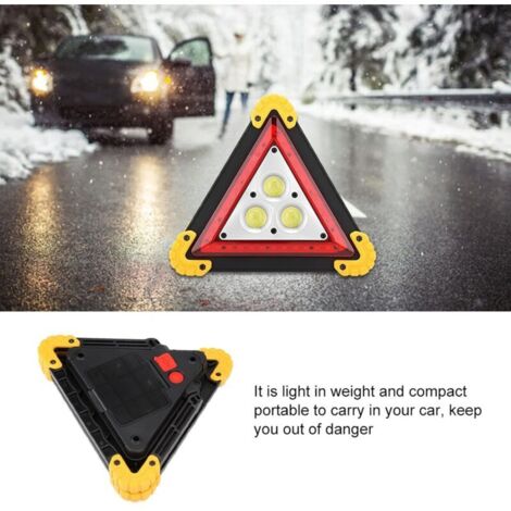 Triangle De Sécurité Pliant Réfléchissant - Kit D'urgence Pour Voiture, Moto, Camping-car - Stable, Compact, Visible La Nuit - 3