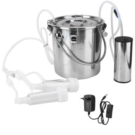 Machine à traire de chèvre électrique domestique 5L avec pompe d'aspiration directe (pour prise EU de chèvre)
