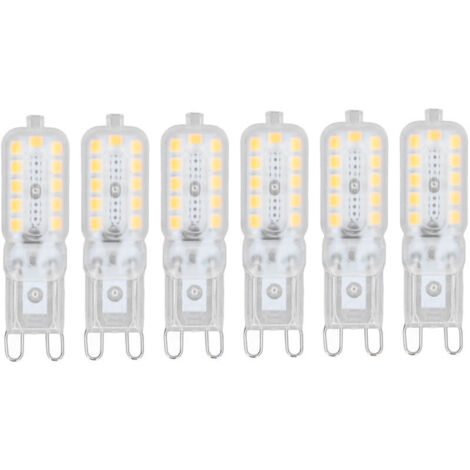 G9 LED Dimmable Blanc Chaud Ampoule LED G9 5W Halogène Lumière Lampe LED G9 360°Larges Angle de Faisceau 22 2835 SMD,6pcs (1/5)