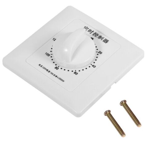 AC 220 V Interrupteur Minuterie Pompe Haute Performance Commande Électronique Compte à Rebours Mécanique à Minuterie Socket Time Switch 86 Panneau(120min) (1/5)