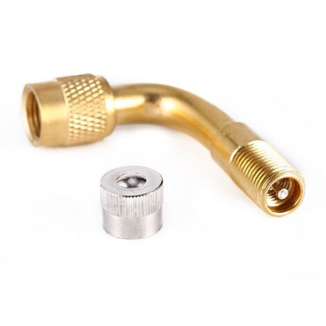 Extension de valve de pneu à air Adaptateur en laiton à 90 degrés Extension de tige de pneu de voiture automatique (1/5)