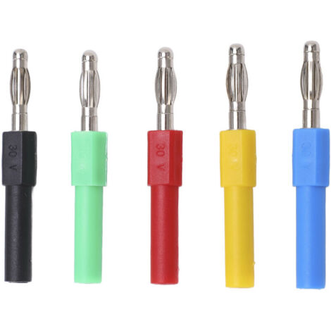 Connecteur fiche banane 5 pièces/ensemble J.20012, adaptateur 4mm mâle à 2mm femelle pour multimètre (1/5)