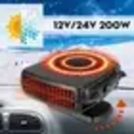 Chauffage Auto 12V Portable - Dégivreur Rapide Pour Pare-brise - Branchement Allume-cigare, Pour SUV, Camping-car, Voiture - 2