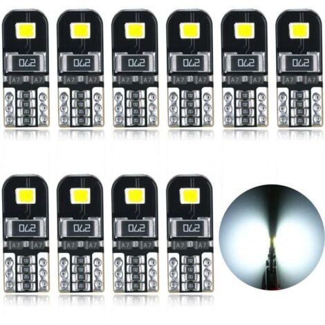 Ampoules T10 LED CANBUS 12V Blanc Pas De Polarité Conçu W5W Wedge Intérieur De Voiture Lumière Dôme Feux De Plaque D'immatriculation (1/5)