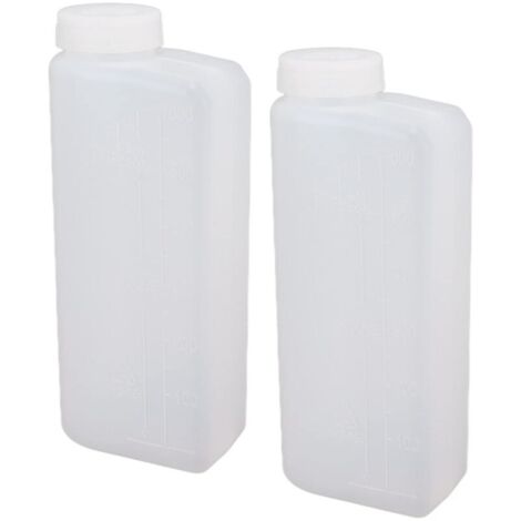 Headerbs Lot de 2 Flacons de Mélange D'huile, D'essence et de Carburant à 2 Temps, 600 ML en Plastique Nylon Anti-Usure Professionnel pour Machine à Repasser Tronçonneuse (1/5)