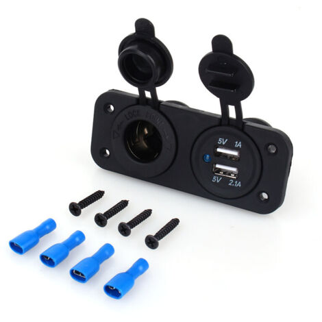 Double USB Voiture Auto Allume-Cigare Prise Splitter 12V Chargeur Adaptateur d'Alimentation Outlet (1/5)