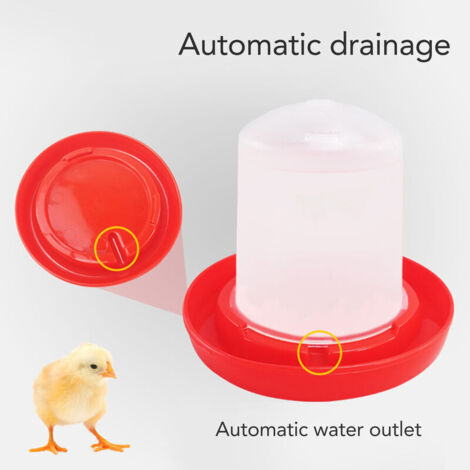 Abreuvoir Et Mangeoire Pour Poussins Kit, Mangeoire Pour Poussins De 1L Et Abreuvoir Pour