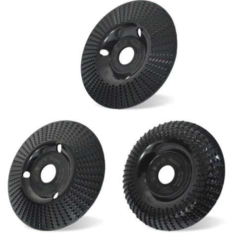 3 Pièces Disque Bois Meuleuse en Bois en Carbure de Tungstène 125mm Ensemble de Disques Disques de Meulage pour Façonner Meuler Couper et Sculpture sur Bois Roues pour Meuleuse d'angle (1/5)