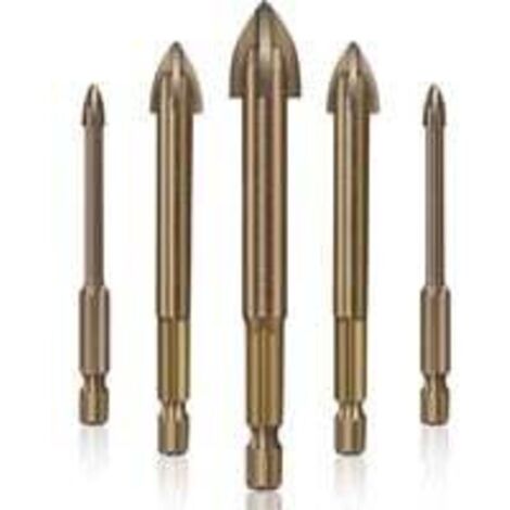 Foret Carrelage Verre Ceramique ,Outil de perçage Universel Efficace,5pcs (1/4)