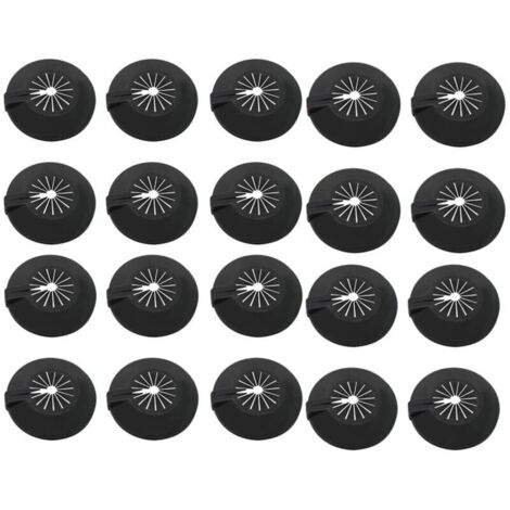 20 Pièces Cache Tuyau Radiateur,Colliers de Pipe Plastique Cache Tuyau Radiateur Rosace à Clapet en Plastique Cache-Tuyaux de Chauffage,Rosaces pour Radiateur pour 8-30 mm de Tuyaux d'eau(noir) (1/5)