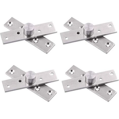 Charnières Pivot Porte à Rotation Cachée de 360 Degrés 4 PCS Pivot Hinge for Door Charnière de Porte Supérieure Inférieure en Bois à Charnière en Acier Inoxydable épaissies pour Armoire (1/5)
