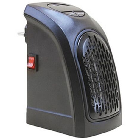 Radiateur Soufflant Salle de Bains Radiateur Electrique,Radiateur Chauffage Électrique Mini Chauffage d'appoint avec Thermostat Réglable Puissant 400 Watts Basse Consommation - Noir (1/5)